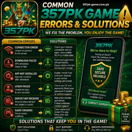 Common 357PK Game Errors & Solutions